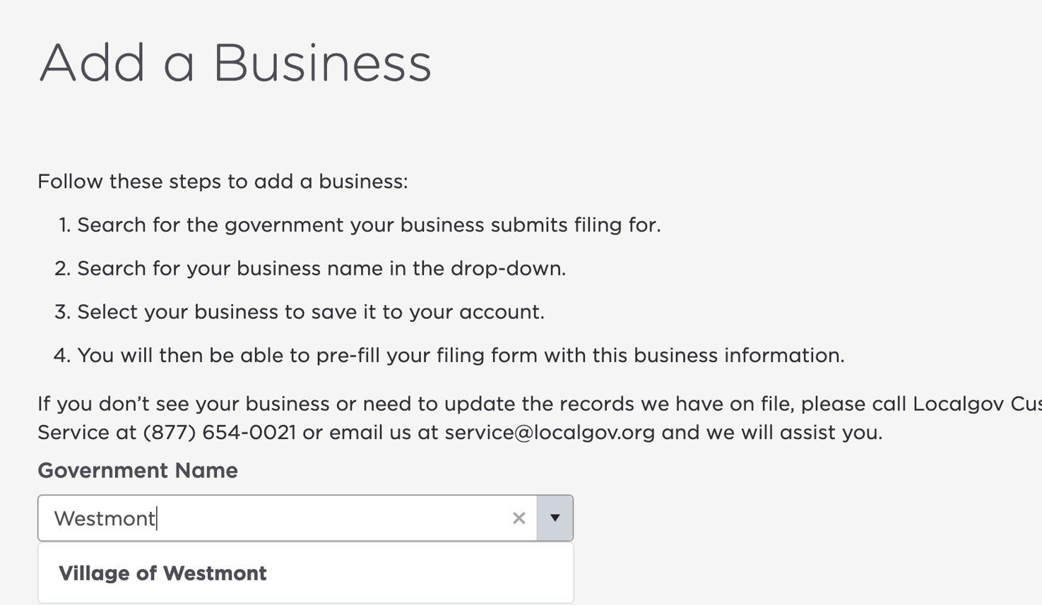 How do I add my business on Localgov?